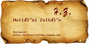 Hollósi Zoltán névjegykártya